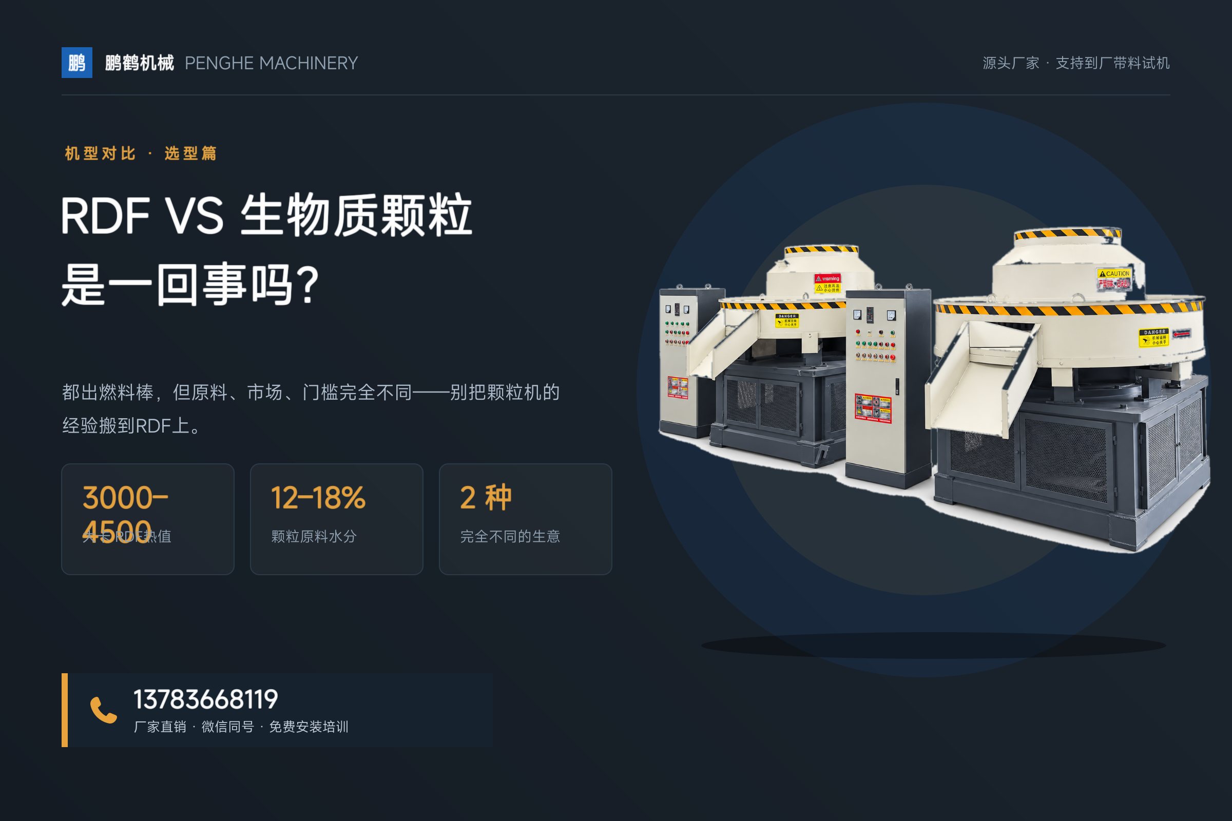RDF成型机和生物质颗粒机是一回事吗?原料不同,设备不同