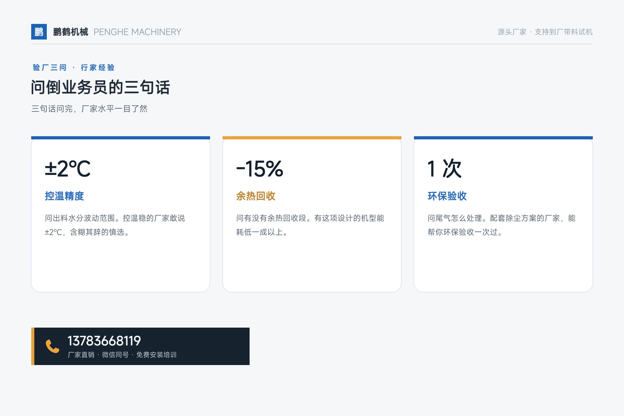 滚筒烘干机——问倒业务员的三句话