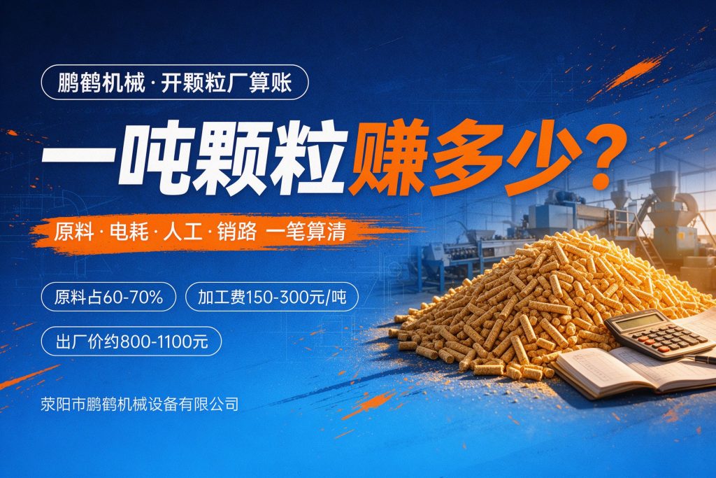 开生物质颗粒厂一吨成本怎么算?成本构成、加工费、售价、销路与利润测算