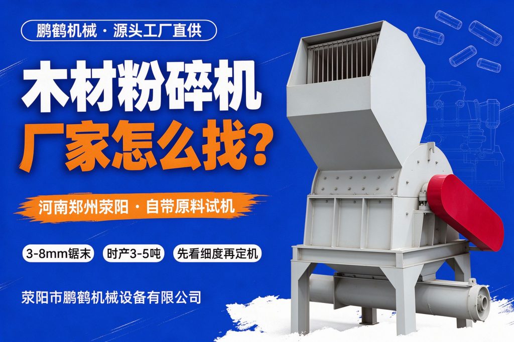 木材粉碎机厂家河南郑州荥阳有吗？木屑锯末粉碎设备源头厂家怎么找